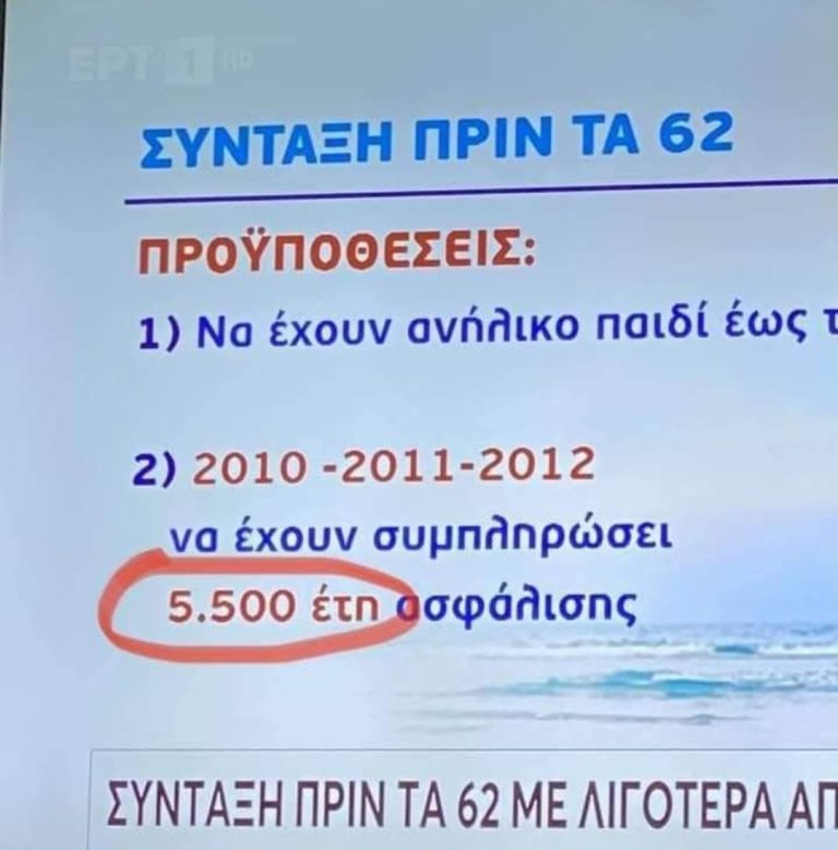 Δεν θα πάρεις σύνταξη ποτέ…